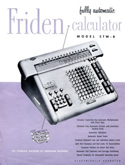 Folleto publiciario de la calculadora Friden STW-8 Folleto publiciario de la calculadora Friden STW-8