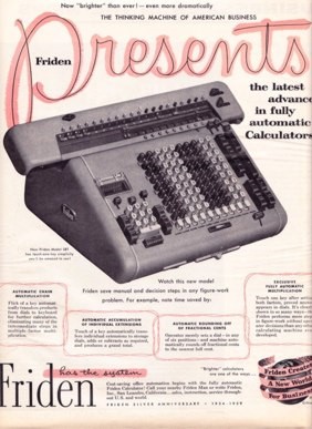 Folleto publiciario de las calculadoras Friden STW Folleto publiciario de las calculadoras Friden STW