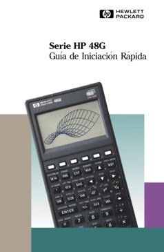 Guía de iniciación rápida de la calculadora HP 48G