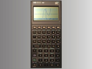 Calculadora HP 48G representando gráficamente una función