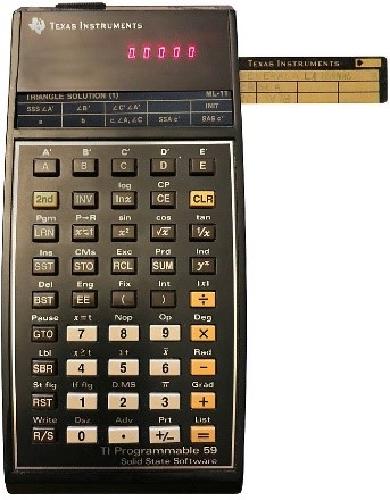 Calculadora TI-59 con lector del tarjetas magnéticas Calculadora TI-59 con lector del tarjetas magnéticas