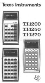 Manual de instrucciones de las calculadoras TI-1200, TI-1250 y TI-1270 Manual de instrucciones de las calculadoras TI-1200, TI-1250 y TI-1270