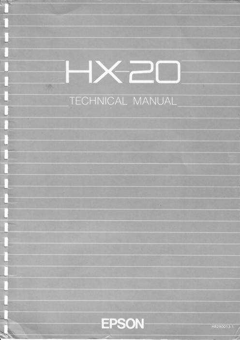 HX-20. Manual técnico