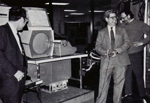 Steve Russell en una demostración de Spacewar!