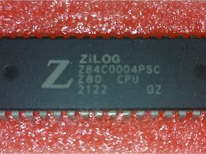 Vista superior del procesador Z80 en encapsulado DIP